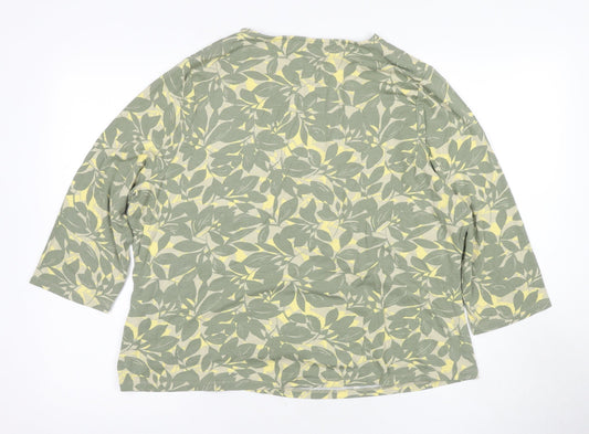 Eastex Women's Green Floral Wrap Blouse Size 18