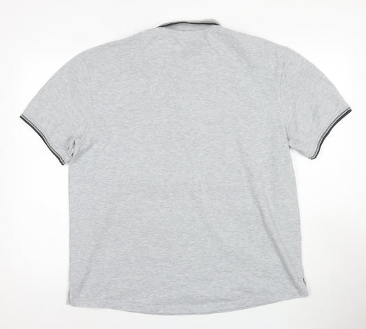 Firetrap Men's Grey 3XL Polo Shirt, Short Sleeve