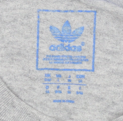 Adidas Unisex Grey Long Sleeve Jersey T-Shirt