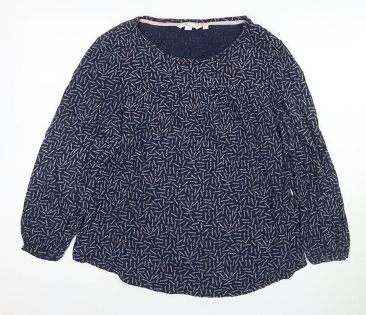 Womens UK Size M Boden Blue Cotton Blouse