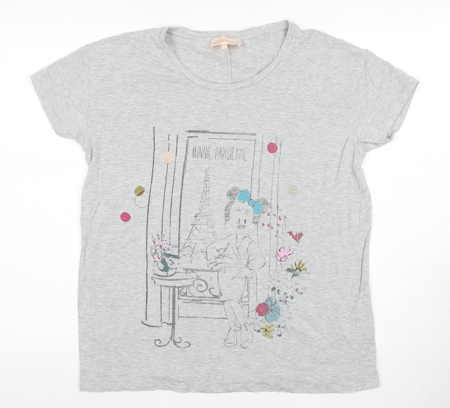 Disneyland Paris Women's Grey Minnie T-Shirt - Size 12