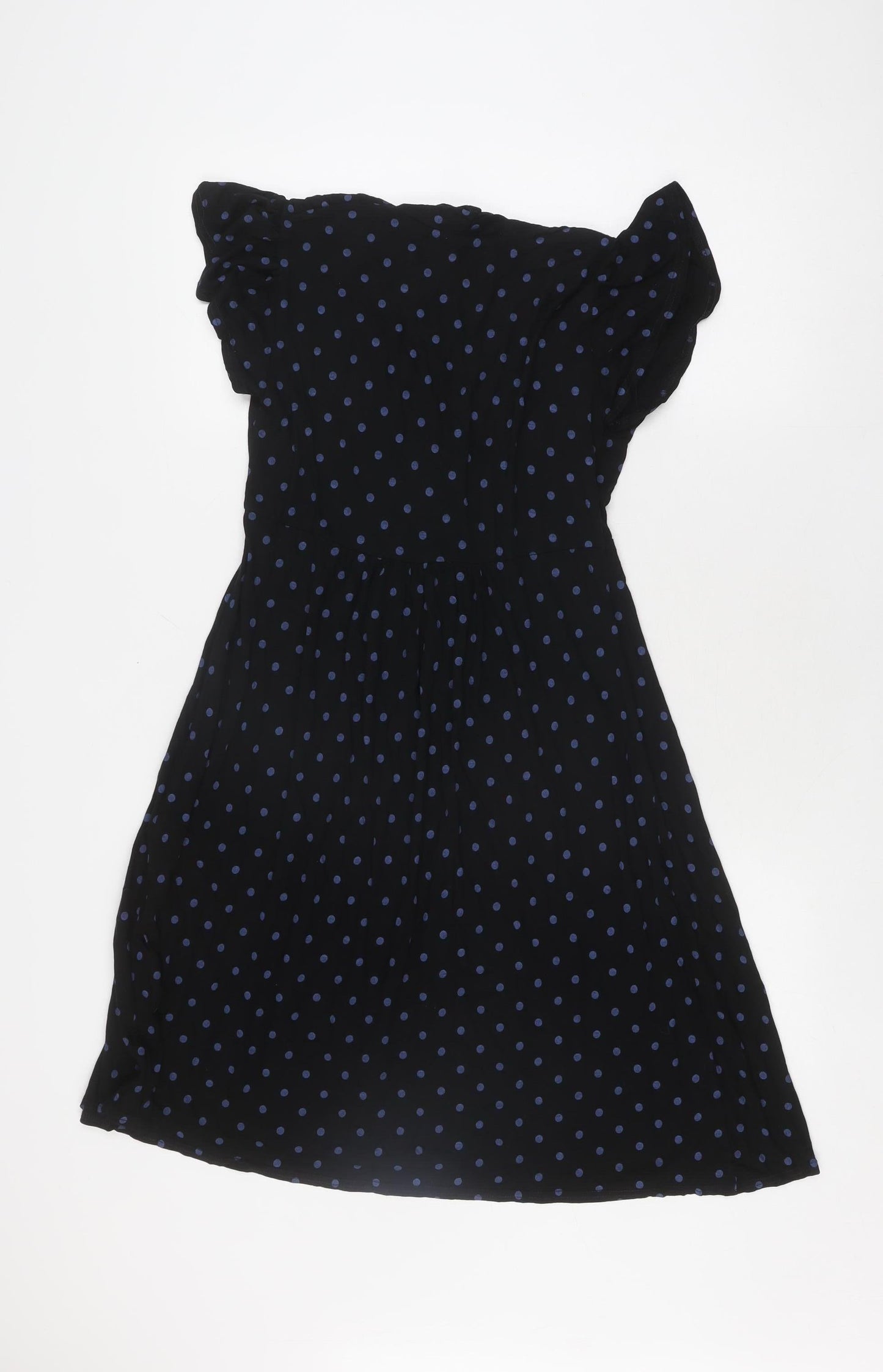 Mamas & Papas Women's Black Polka Dot Dress Size 10