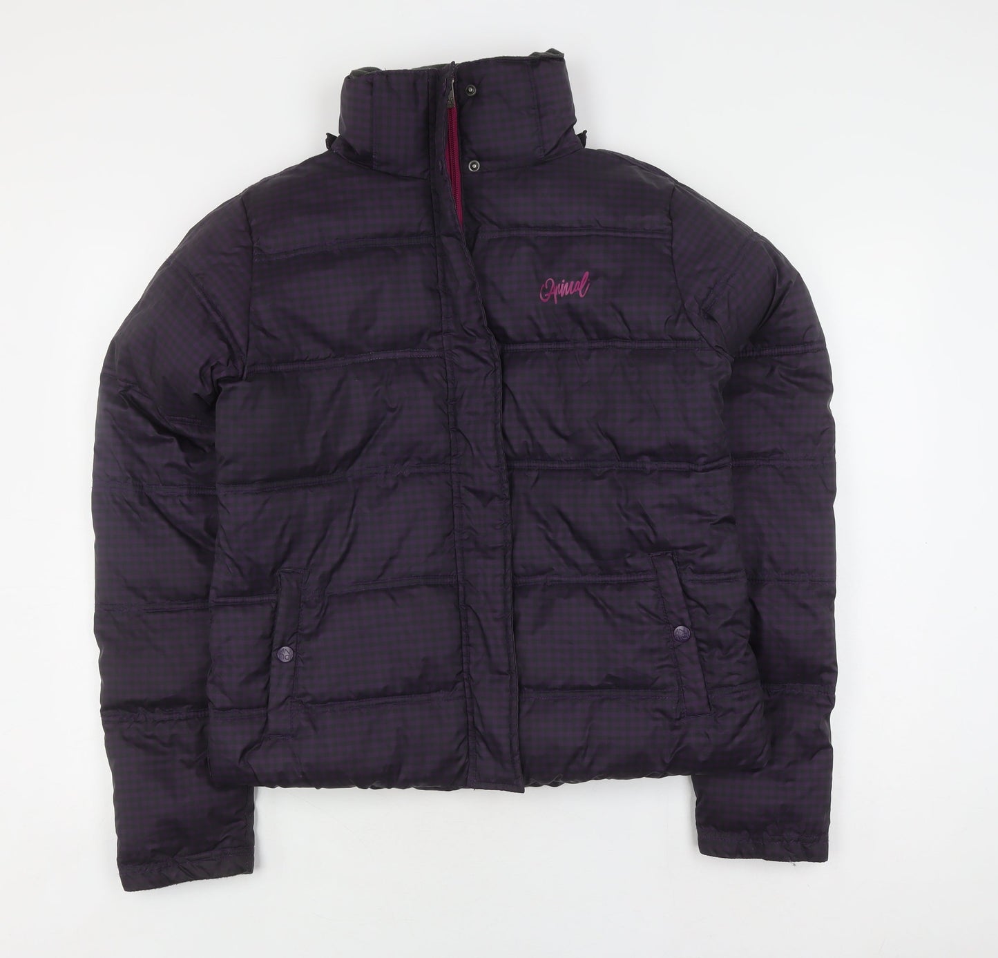 Animal Women's Purple Puffer Jacket Coat - Size 10, Winter Style