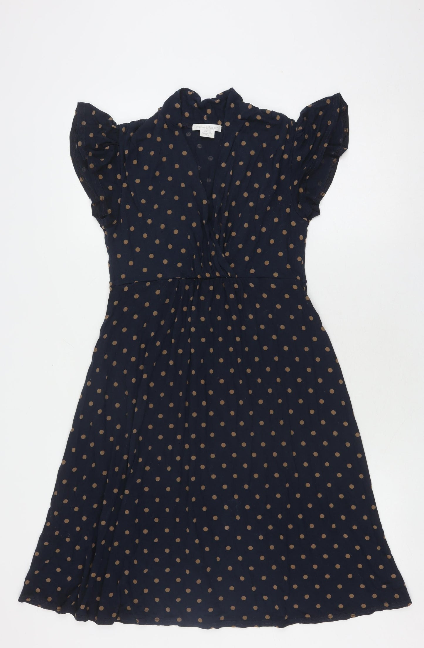 Mamas & Papas Women's Blue Polka Dot Fit & Flare Dress