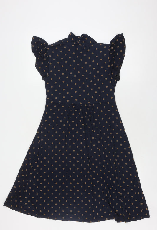 Mamas & Papas Women's Blue Polka Dot Fit & Flare Dress