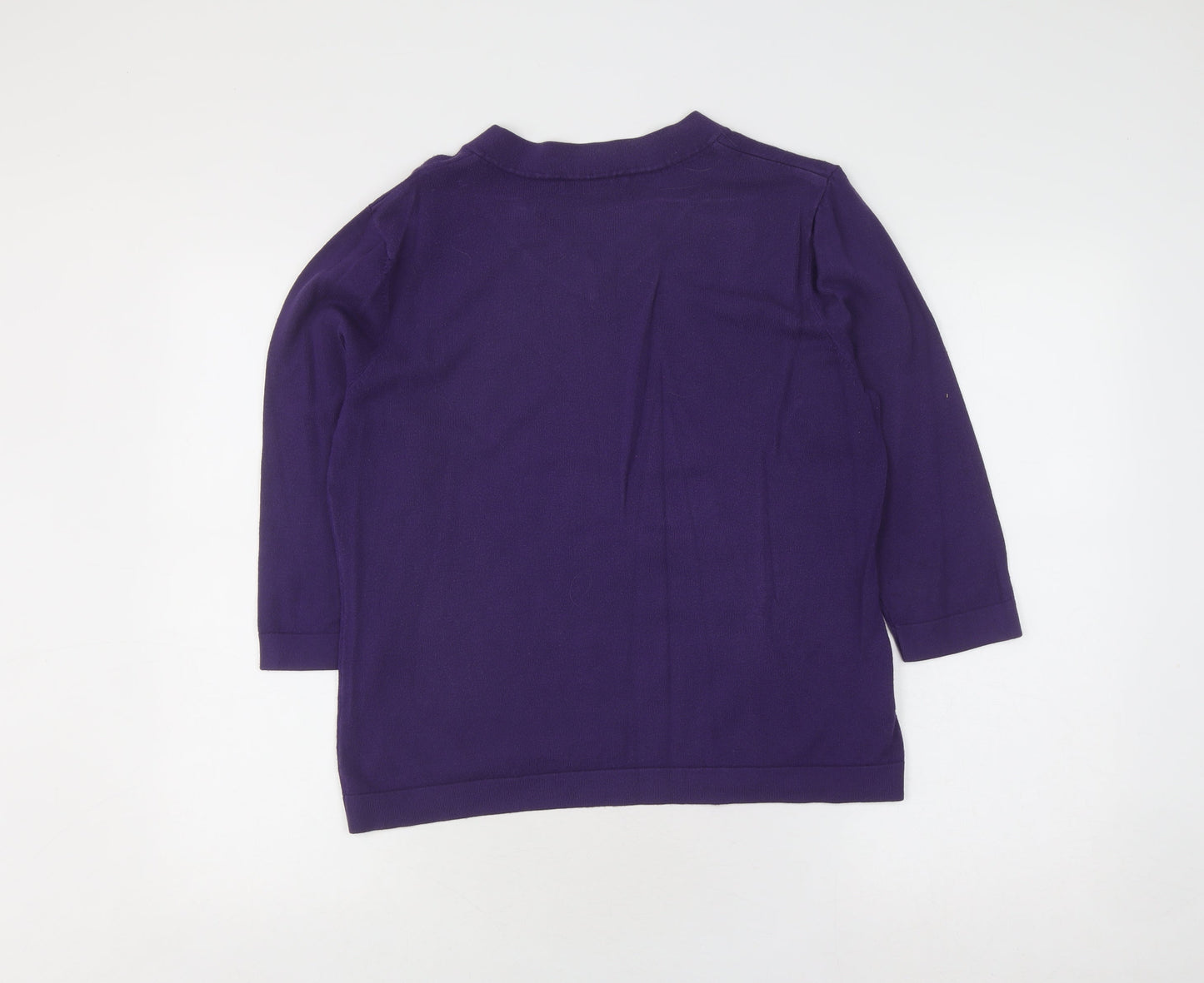 Austin Reed Women's Purple V-Neck Pullover Jumper