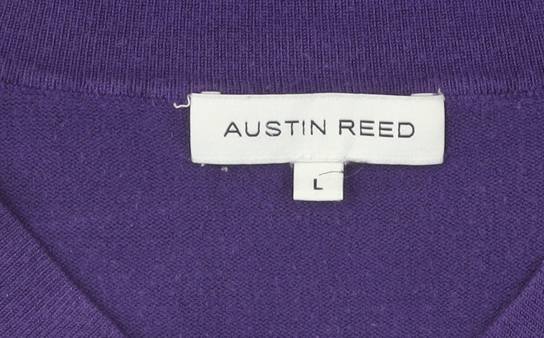 Austin Reed Women's Purple V-Neck Pullover Jumper