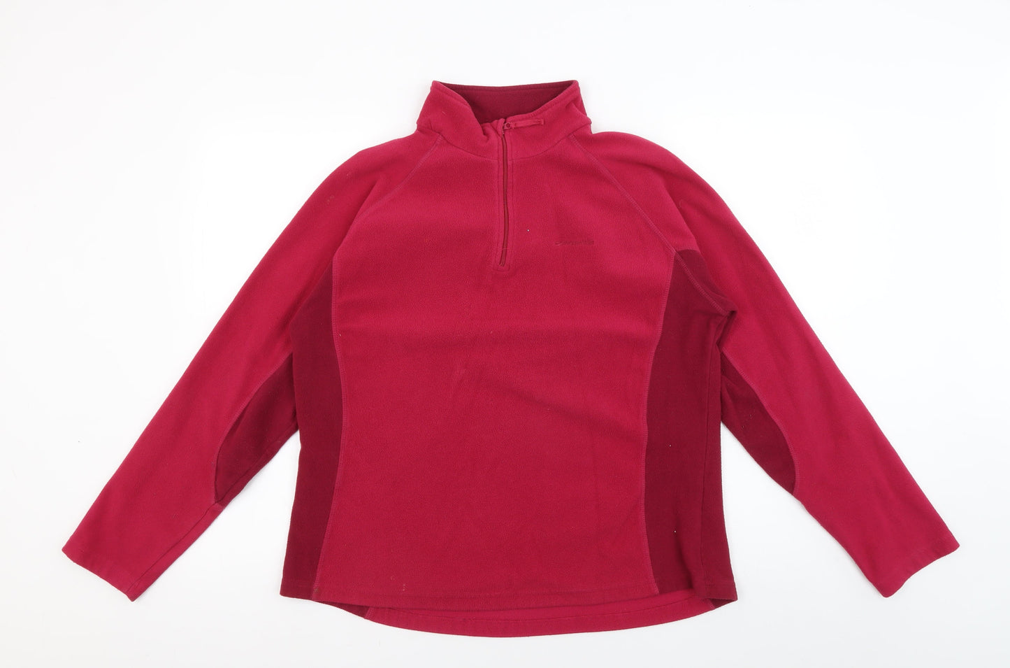 Mountain Life Women's Red Pullover Fleece Zip Sweatshirt Size 16