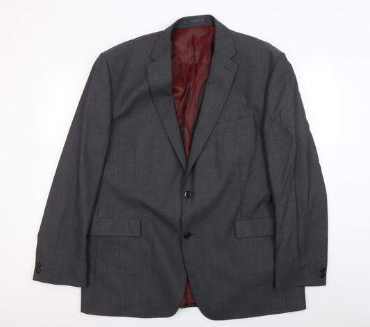 Pierre Cardin Men's Grey Suit Jacket 46 Regular