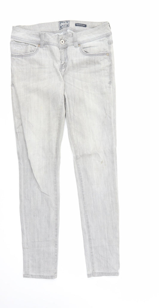 Superdry Women's Grey Skinny Jeans Size 10