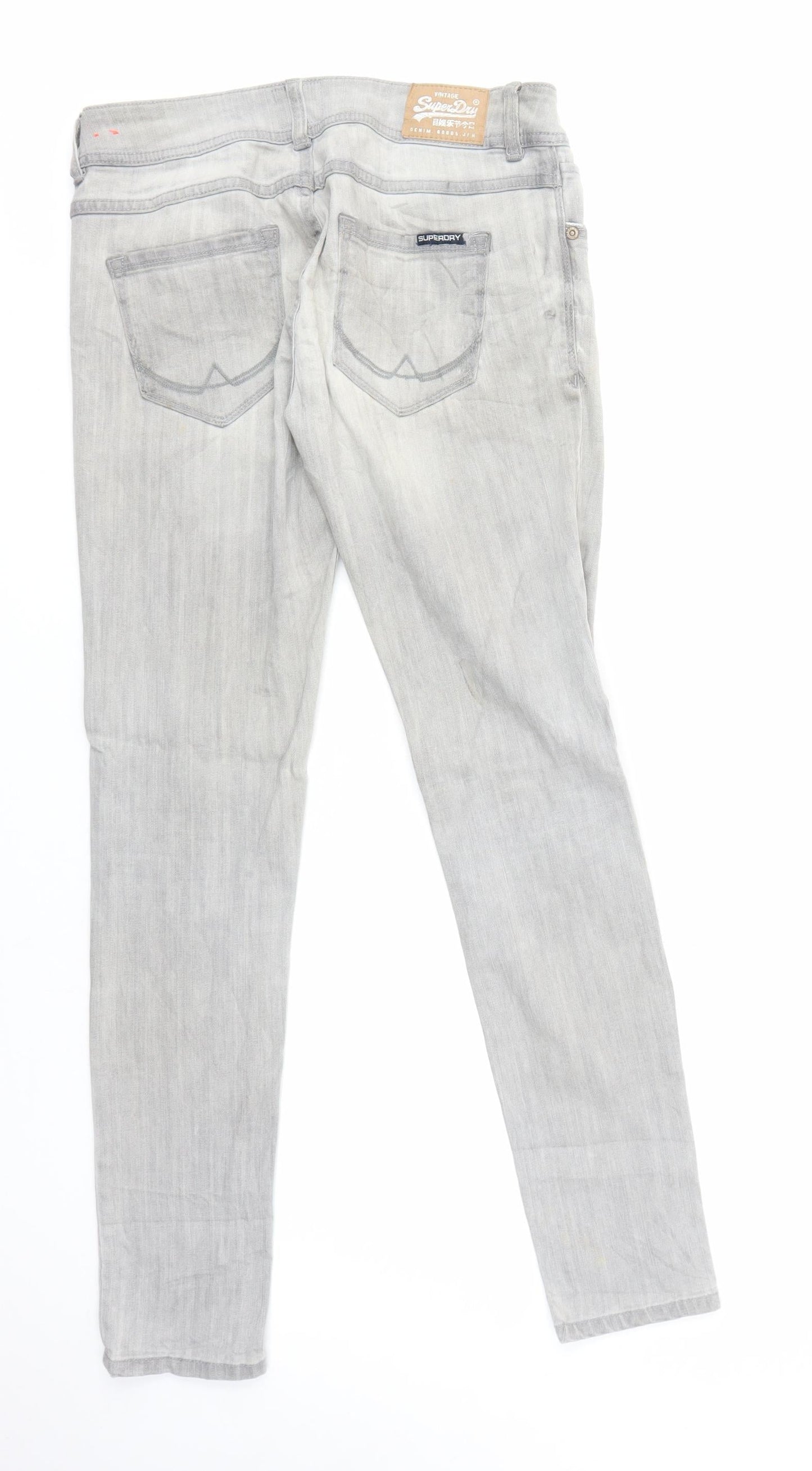 Superdry Women's Grey Skinny Jeans Size 10