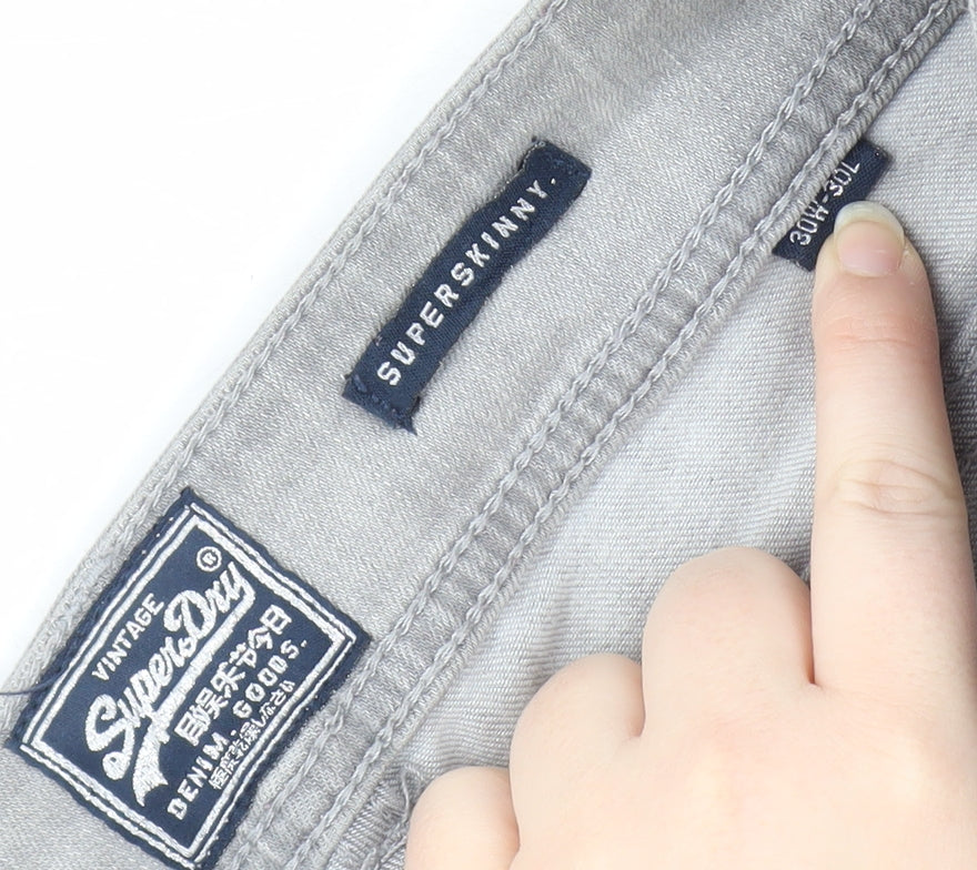 Superdry Women's Grey Skinny Jeans Size 10