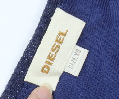 Diesel Women's Blue Shift Dress XS Sleeveless Casual