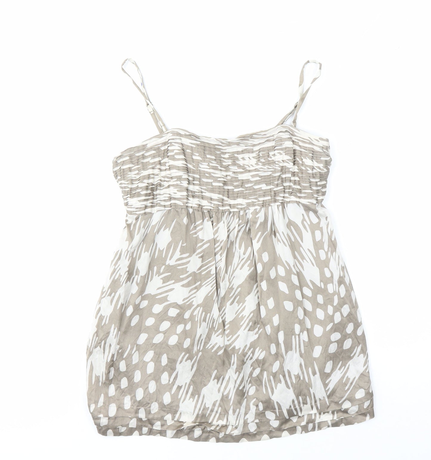 Ted Baker Women's Beige Silk Geometric Camisole Tank