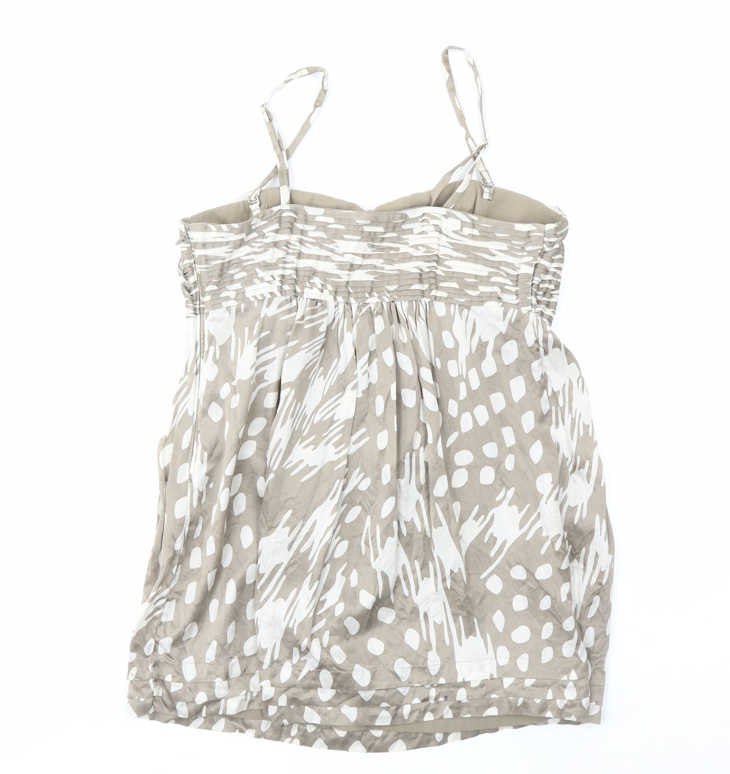 Ted Baker Women's Beige Silk Geometric Camisole Tank