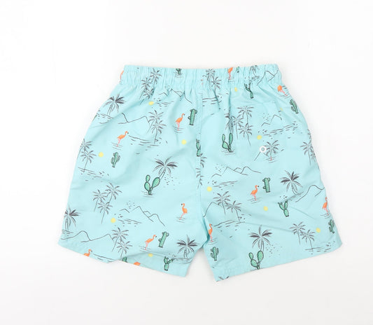 Tokyo Laundry Boys Blue Swim Shorts 11 Years, Beach Pattern