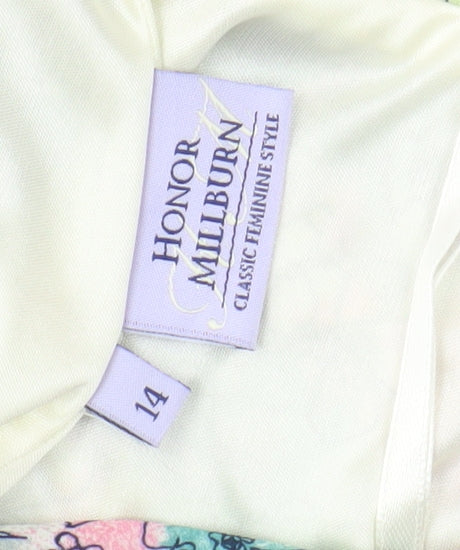 Brand and care label for Honor Millburn Women's Multicoloured A-Line Skirt