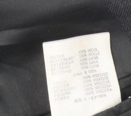 Aquascutum Men's Black Blazer, Size 38R, Elegant & Formal