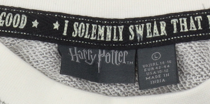 Harry Potter Women's Grey L Pullover Sweatshirt