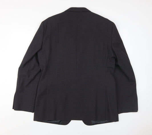 T.M. Lewin Men's Slim Fit Black Blazer 43R