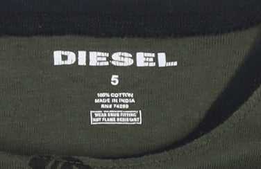 Diesel Boys Green Graphic Print T-Shirt, Size 5 Years