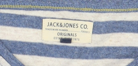 Jack & Jones Men's Blue Striped T-Shirt M