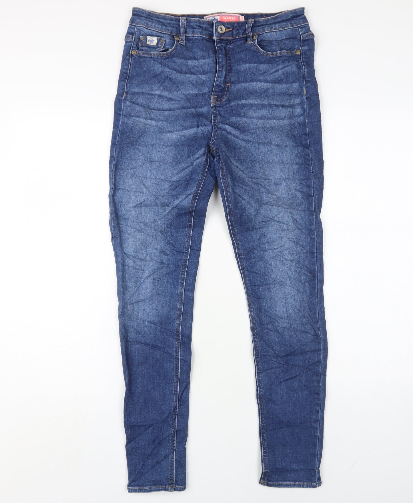 Superdry Women's Blue Skinny Jeans W28/L28 Stylish