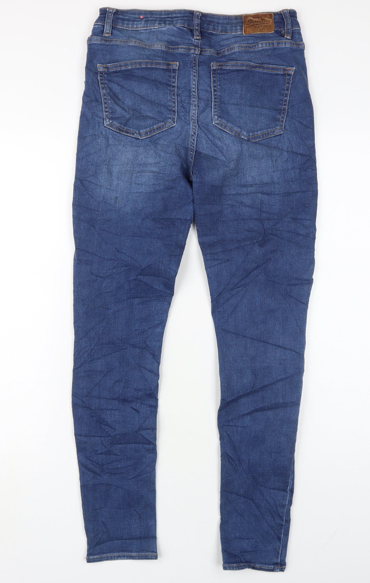 Superdry Women's Blue Skinny Jeans W28/L28 Stylish