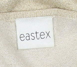 Eastex Women's Beige Sequin Short Sleeve T-Shirt Size 16