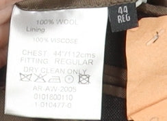 Austin Reed Men's Brown Blazer 44 Regular Wool Two-Button