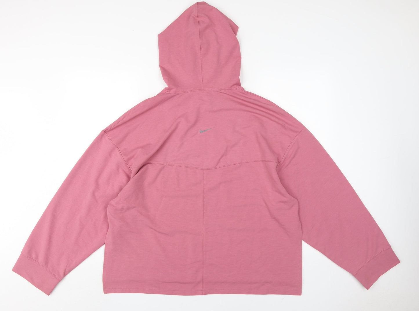 Nike Women's Pink Hoodie L - Comfortable Relaxed Fit