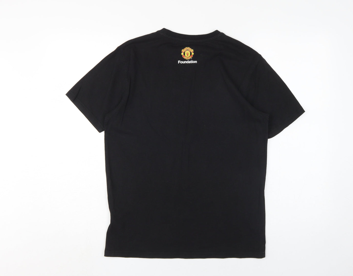 Manchester United Men's Black S T-Shirt, Sports Graphic