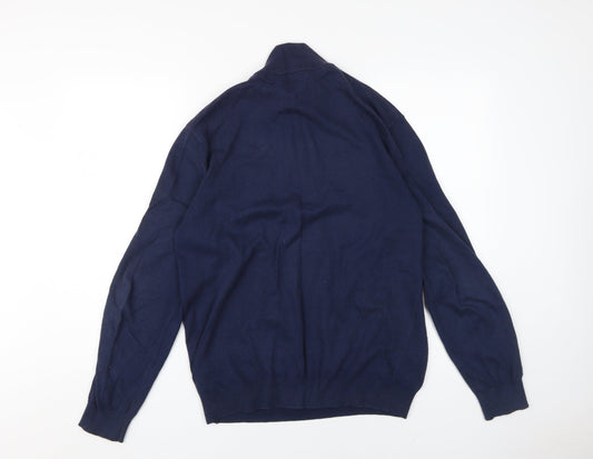 Crew Clothing Co Men's Blue L 1/2 Zip Jumper