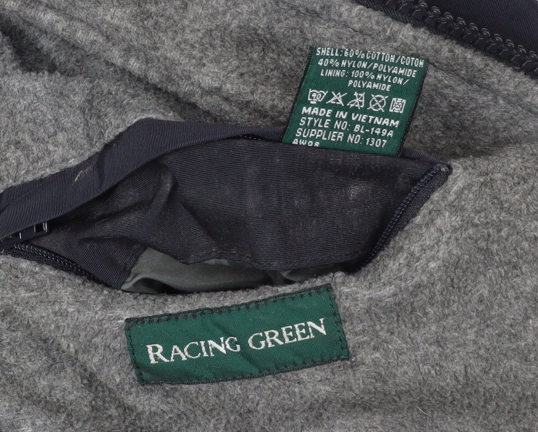 Racing Green Men's Black Windbreaker Jacket M