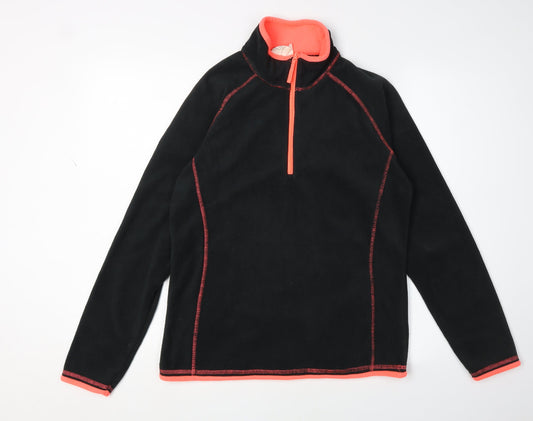 Mountain Warehouse Women's Black Fleece Pullover - Size 12
