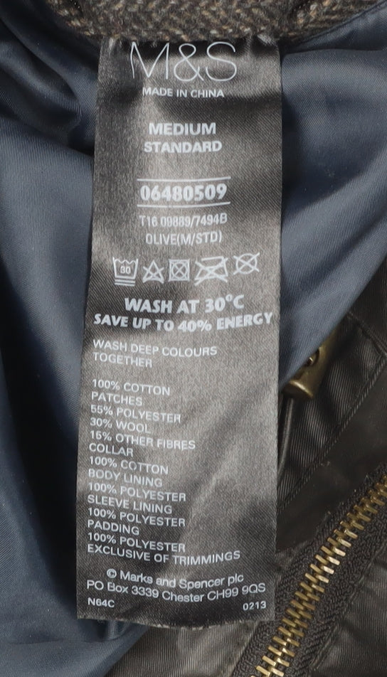 Marks and Spencer Men's Black Quilted Jacket M