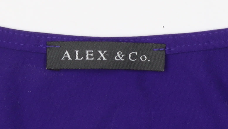 Alex & Co. Women's Purple Short Sleeve T-Shirt L