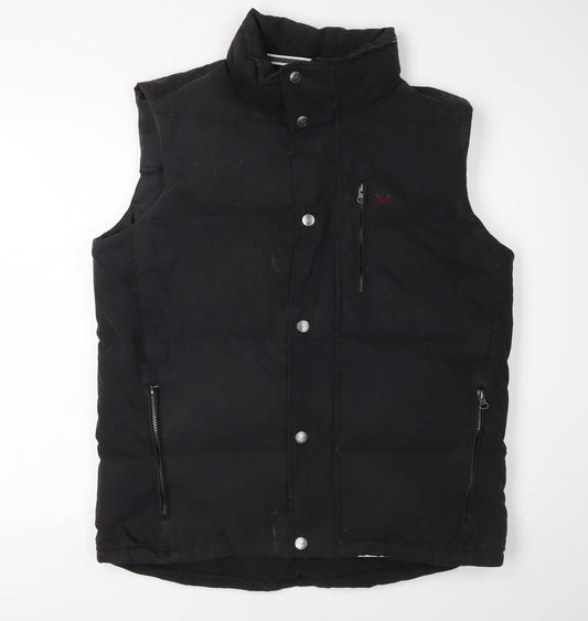 Crew Clothing Men's Black L Puffer Waistcoat