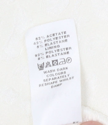 Alex & Co. Women's Ivory T-Shirt, Large, Square Neck
