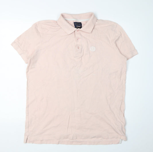 Henri Lloyd Men's Pink Regular Fit Polo Shirt L