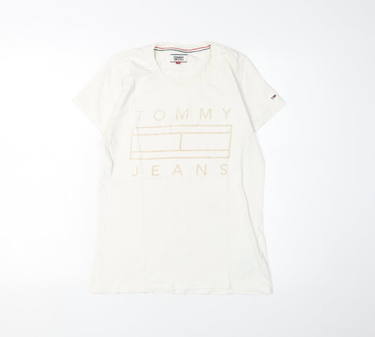 Tommy Jeans Men's White S Logo T-Shirt