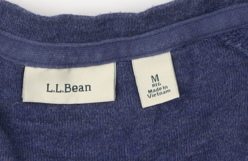 L.L. Bean Blue Women's Medium Cotton Long Sleeve Top