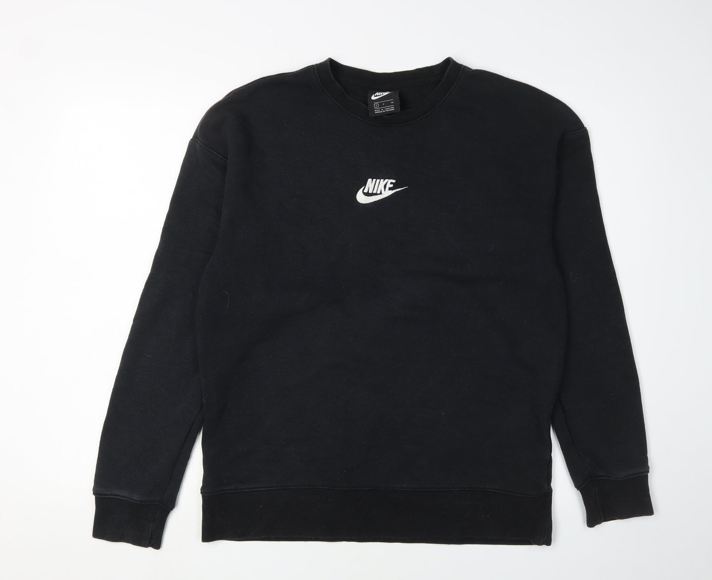 Nike Men's Black S Pullover Sweatshirt Logo Crew Neck
