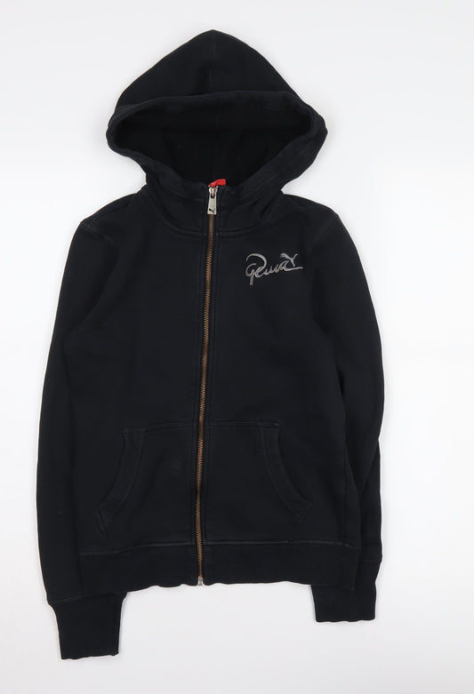 Puma Women's Black Size 8 Full Zip Hoodie