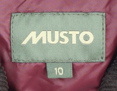 Musto Women's Quilted Red Jacket Size 10 Casual