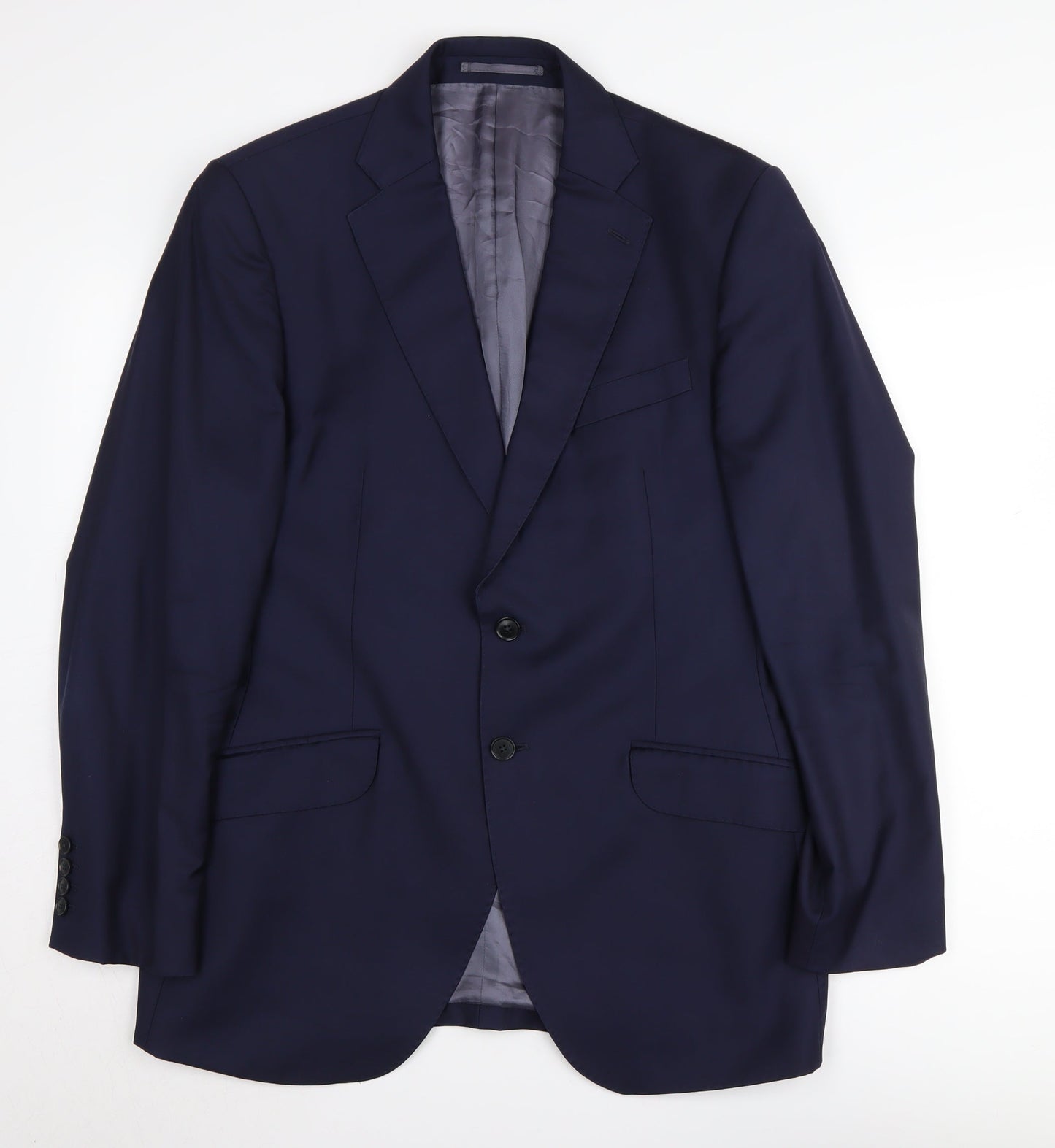 Charles Tyrwhitt Men's Blue Slim Wool Blazer 40R