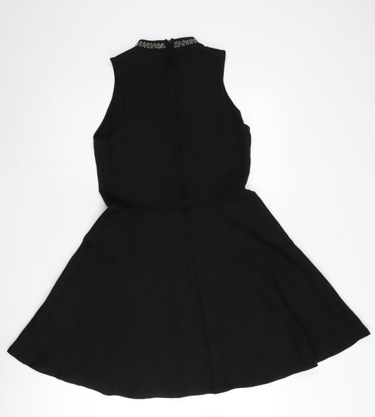 SuperDry Women's Black Sleeveless Skater Dress