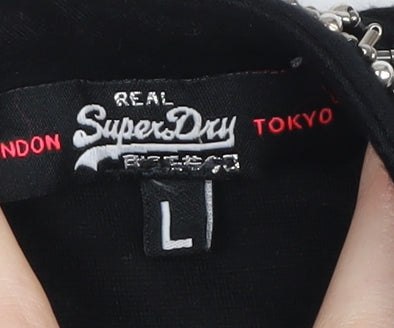 SuperDry Women's Black Sleeveless Skater Dress