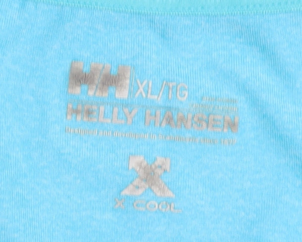 Brand and care label for Helly Hansen Women's Blue XL Basic T-Shirt
