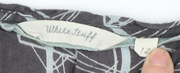 Womens UK Size 12 White Stuff Black Cotton Blouse